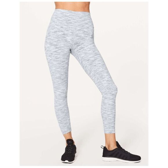 Lululemon Wunder Under Hi-Rise 7/8 Tight 25" 6 Wee Are From Space Ice Grey Alpin - Picture 1 of 5